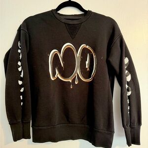 NUNUNU KIDS Black Graphic Crewneck Sweater